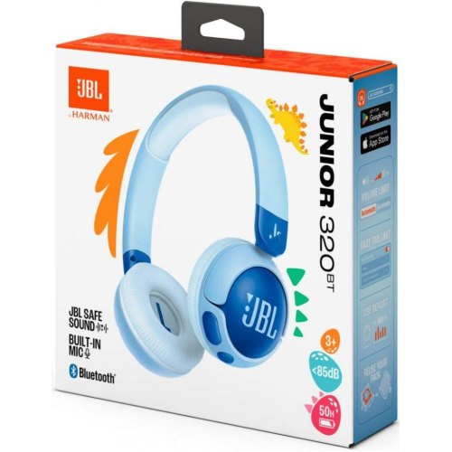 Навушники бездротові JBL JR320BT Blue (JBLJR320BTBLU)