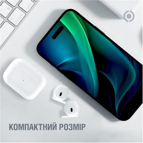 Навушники бездротові TWS Piko TWS-MiniJack White (1283126583407)