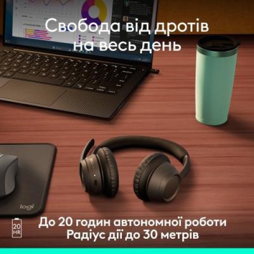 Гарнітура бездротова Logitech Zone 305 for Business Wireless/Bluetooth UC Black (981-001453)