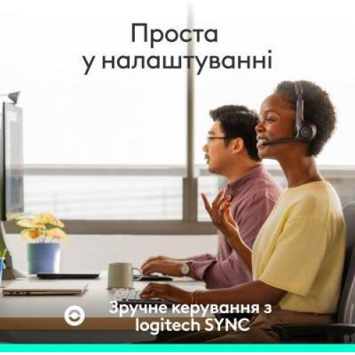 Гарнітура бездротова Logitech Zone 305 for Business Wireless/Bluetooth UC Black (981-001453)
