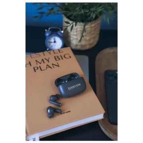 Навушники бездротові TWS Canyon OnGo TWS-10 ANC ENC Black (CNS-TWS10B)