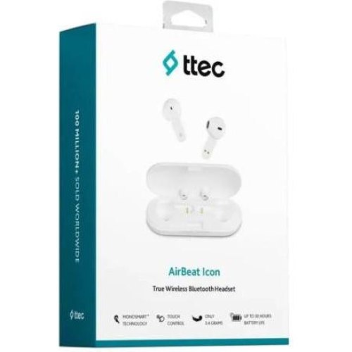 Навушники бездротові TWS Ttec AirBeat Icon White (2KM143IB)