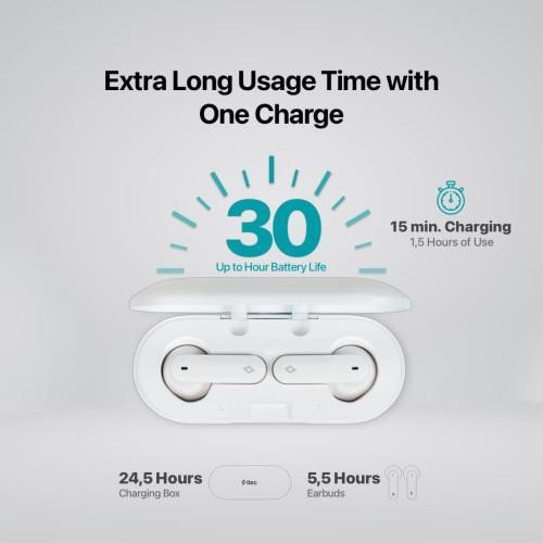 Навушники бездротові TWS Ttec AirBeat Icon White (2KM143IB)