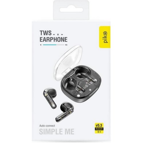 Навушники бездротові TWS Piko TWS-SimpleMe Black (1283126583438)