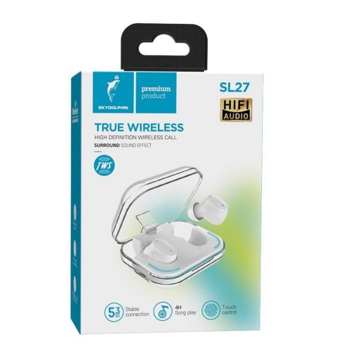 Навушники бездротові TWS SkyDolphin SL27 White (SDBTE-000191)