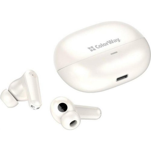 Навушники бездротові TWS СolorWay Slim TWS-1 Earbuds Long Life Beige (CW-TWS1BE)
