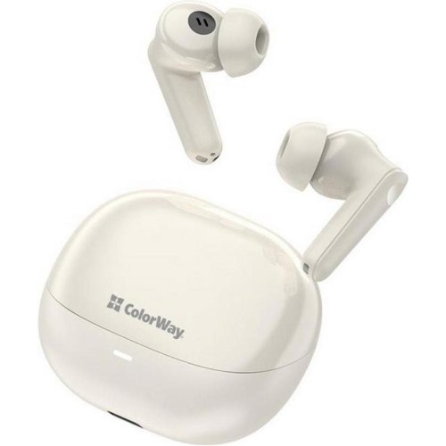 Навушники бездротові TWS СolorWay Slim TWS-1 Earbuds Long Life Beige (CW-TWS1BE)