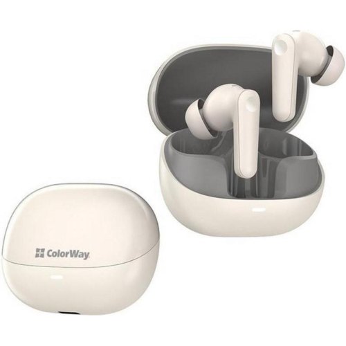 Навушники бездротові TWS СolorWay Slim TWS-1 Earbuds Long Life Beige (CW-TWS1BE)
