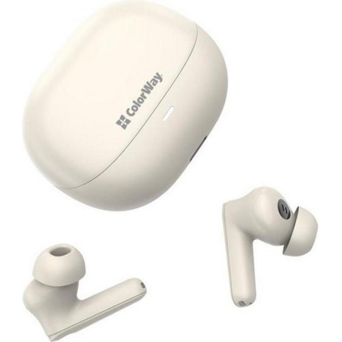Навушники бездротові TWS СolorWay Slim TWS-1 Earbuds Long Life Beige (CW-TWS1BE)