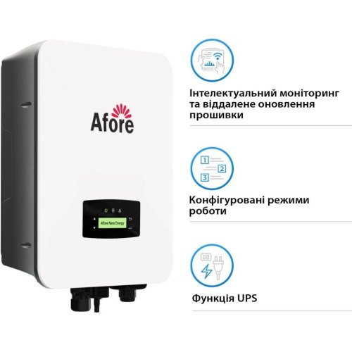 Гібридний інвертор Afore AF6K-SLP, однофазний, 6kW, 48V, 2 MPPT, Wi-Fi, 220V
