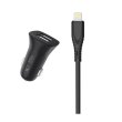 Автомобільний зарядний пристрій SkyDolphin SZ09L, кабель Lightning, Black (AZP-000109)