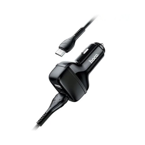 Автомобільний зарядний пристрій Hoco Z36, кабель MicroUSB, чорний (S23140)