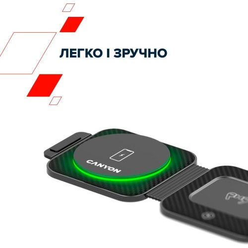 Бездротовий зарядний пристрій Canyon WS-305 15W Black (CNS-WCS305B)