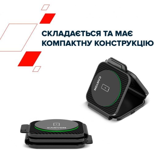 Бездротовий зарядний пристрій Canyon WS-305 15W Black (CNS-WCS305B)