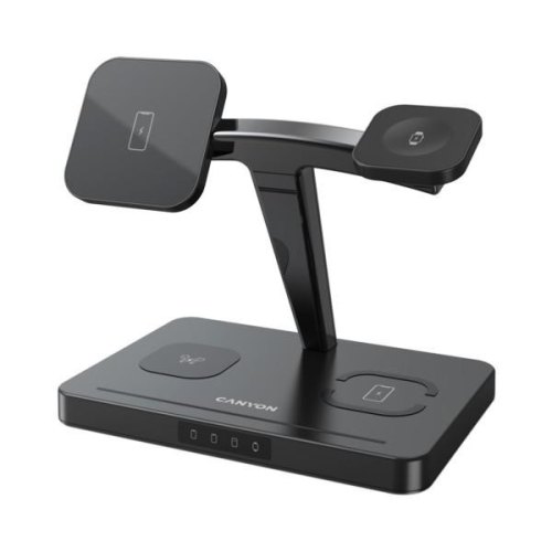 Бездротовий зарядний пристрій Canyon WS-404 15W 4in1 Black (CNS-WCS404B)