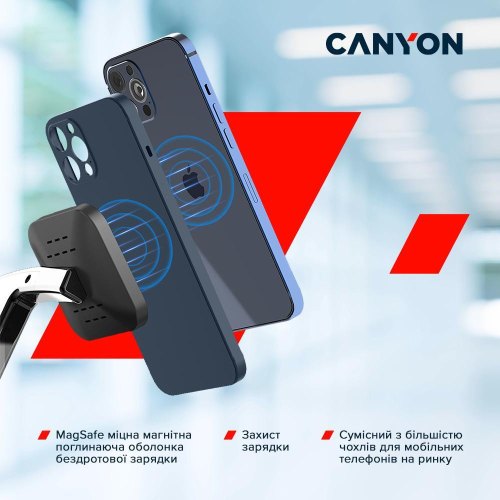 Бездротовий зарядний пристрій Canyon WS-404 15W 4in1 Black (CNS-WCS404B)