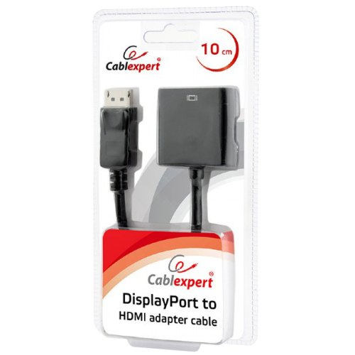 Адаптер Cablexpert DisplayPort - HDMI, 0.1м (AB-DPM-HDMIF-002)