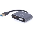 Адаптер Cablexpert HDMI/VGA - USB (F/M), 0.15м, Black (A-USB3-HDMIVGA-01)