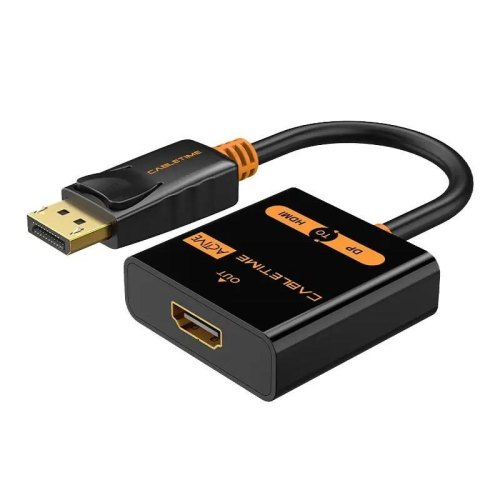Адаптер Сabletime DisplayPort - HDMI (M/F), 0.2м, Black (CP20B)