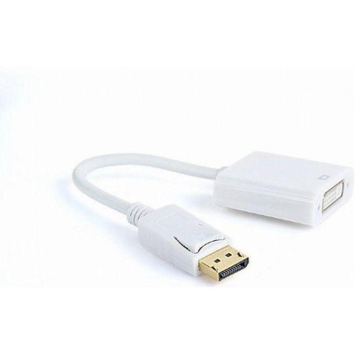 Адаптер Cablexpert DisplayPort - DVI (M/F), 0.1м, білий (A-DPM-DVIF-002-W)