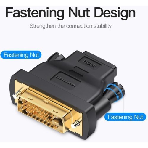 Адаптер Vention HDMI - DVI 1.4 (F/M), Black (ECDB0)