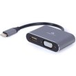 Адаптер Cablexpert HDMI/VGA - USB Type-C (F/M), 0.15м, Black (A-USB3C-HDMIVGA-01)
