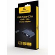 Адаптер Cablexpert HDMI/VGA - USB Type-C (F/M), 0.15м, Black (A-USB3C-HDMIVGA-01)