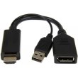 Адаптер Cablexpert HDMI - DisplayPort 2.0 (M/F), 0.1м, чорний (A-HDMIM-DPF-01)