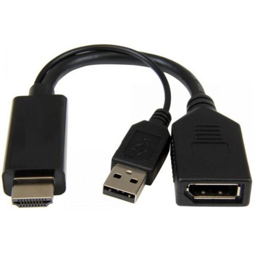 Адаптер Cablexpert HDMI - DisplayPort 2.0 (M/F), 0.1м, чорний (A-HDMIM-DPF-01)