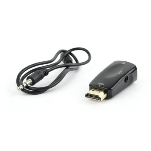 Адаптер Cablexpert HDMI - VGA/3.5мм, чорний (AB-HDMI-VGA-02)