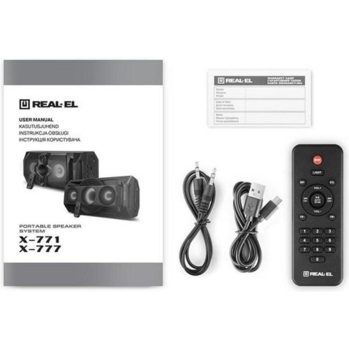 Портативна колонка REAL-EL X-777 Black (EL121600019)