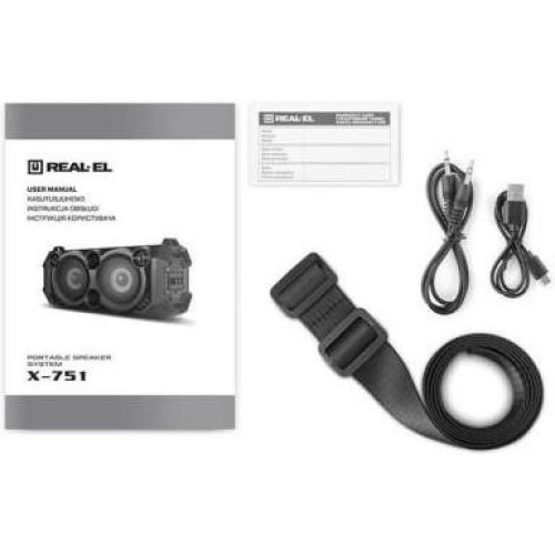 Портативна колонка REAL-EL X-751 Black (EL121600017)