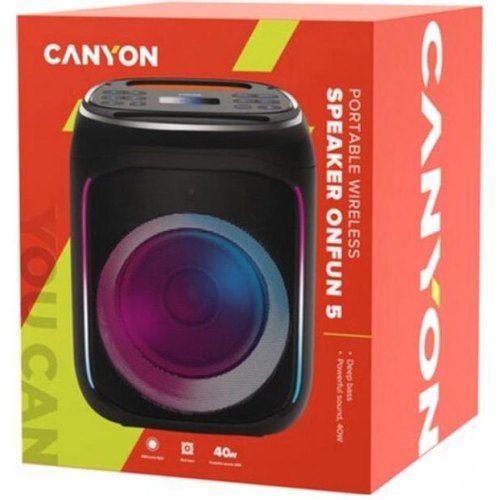 Портативна колонка Canyon OnFun 5 Black (CNE-PBSP5)