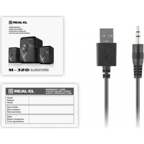 Акустична система 2.1 REAL-EL M-320 Black (EL121300014)