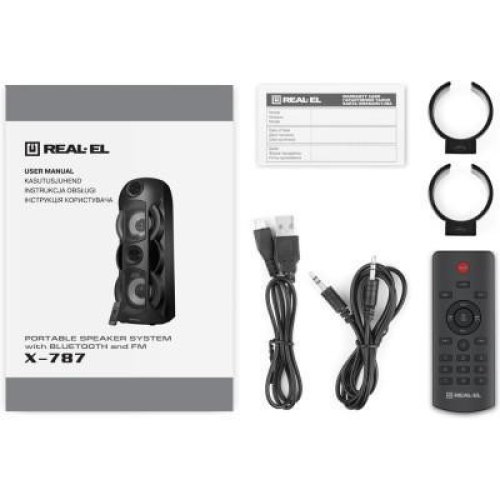 Портативна колонка REAL-EL X-787 Black (EL121600008)