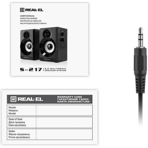 Акустична система 2.0 REAL-EL S-217 Black (EL121200013)