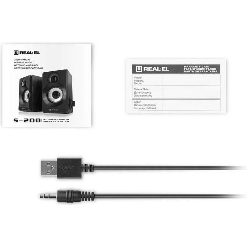 Акустична система 2.0 REAL-EL S-200 Black (EL121200008)