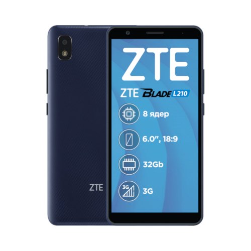 Смартфон ZTE BLADE L210 1/32GB Blue ** Вітринний подряпане скло камери