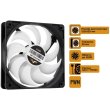 Вентилятор для корпусу Frime, 120мм, PWM Black/White (FWF120HB20PWM)