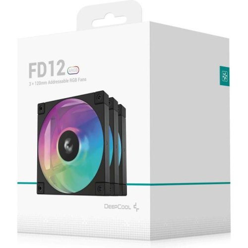 Набір вентиляторів для корпусу DeepCool FD12 ARGB, 3x120мм (R-FD12-BKAPN3-G)