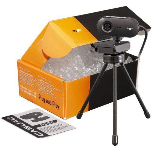 Вебкамера Frime FWC-007A, FHD, з триподом, чорна