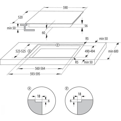 Варильна поверхня індукційна Gorenje GI6401BSC