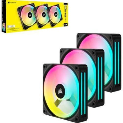 Набір вентиляторів для корпусу Corsair iCUE Link QX120 RGB PWM PC Fans Starter Kit with iCUE Link System Hub, 3x120мм (CO-9051002-WW)