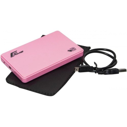 Зовнішня кишеня Frime для HDD/SSD 2.5 SATA, USB 2.0, пластик, Pink (FHE12.25U20)