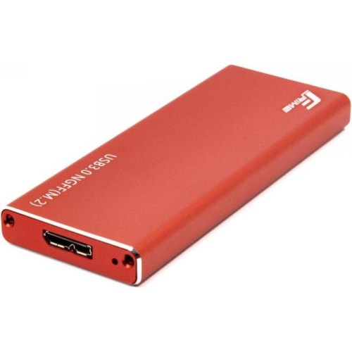 Зовнішня кишеня Frime для M.2 NGFF SATA, USB 3.0, Metal, Red (FHE203.M2U30)
