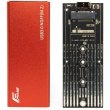 Зовнішня кишеня Frime для M.2 NGFF SATA, USB 3.0, Metal, Red (FHE203.M2U30)
