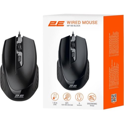 Миша 2E MF180 Black (2E-MF180UB)           Новинка