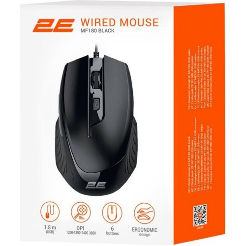 Миша 2E MF180 Black (2E-MF180UB)           Новинка