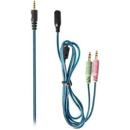 Гарнітура дротова REAL-EL GDX-7500 Black/Blue (EL124100015)