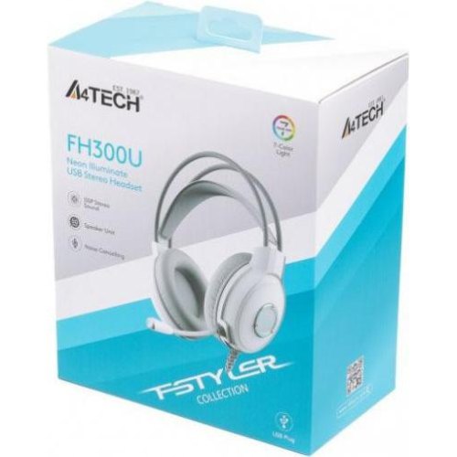 Гарнітура дротова A4Tech FH300U White